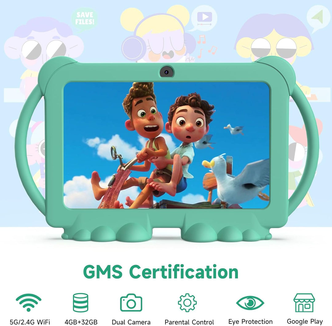 Tablet para niños, tablet de 7 pulgadas para niños 4GB+32GB admite...