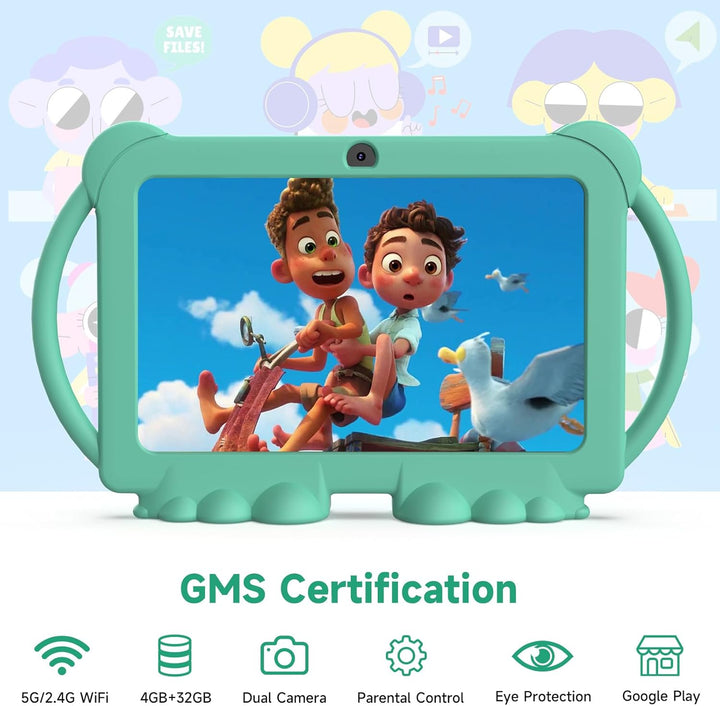 Tablet para niños, tablet de 7 pulgadas para niños 4GB+32GB admite...