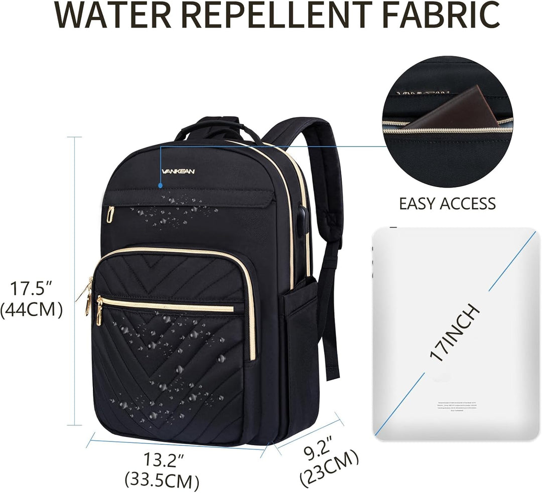 VANKEAN - Mochila para laptop de 17.3 pulgadas para mujeres y hombr...