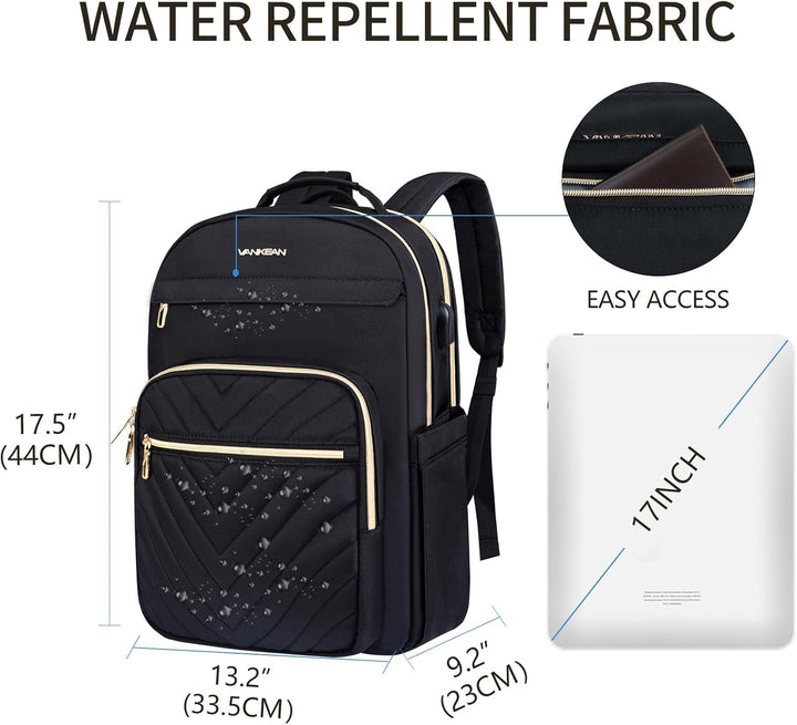 VANKEAN - Mochila para laptop de 17.3 pulgadas para mujeres y hombr...