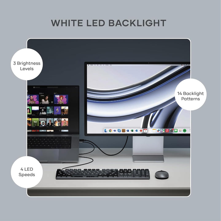 Satechi SM3 - Teclado mecánico para Mac y Windows, 108 teclas de ta...