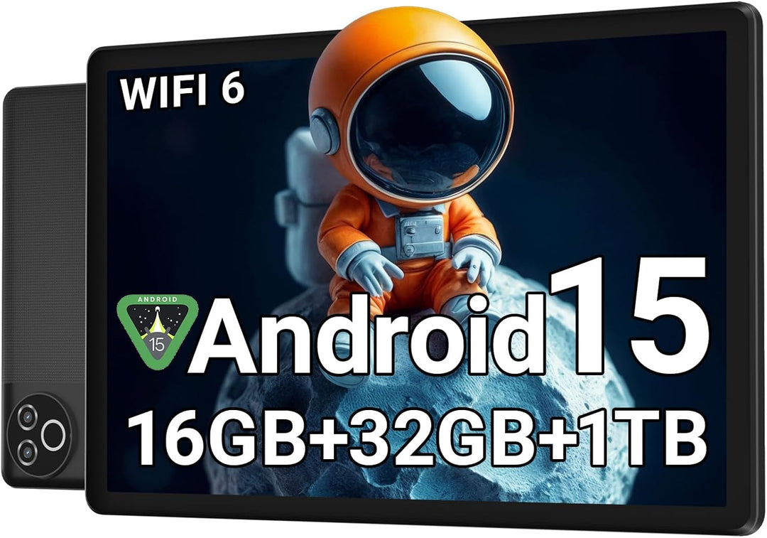 Tablet Android 15 de 10 pulgadas, 16 GB de RAM 32 GB ROM 1 TB expan...