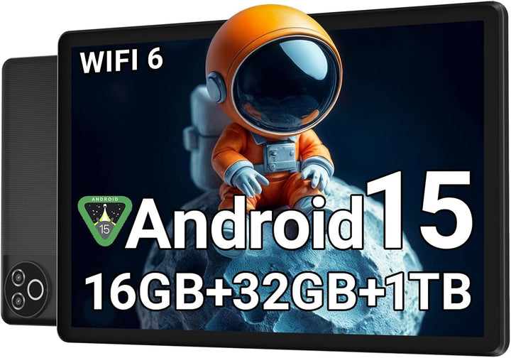 Tablet Android 15 de 10 pulgadas, 16 GB de RAM 32 GB ROM 1 TB expan...