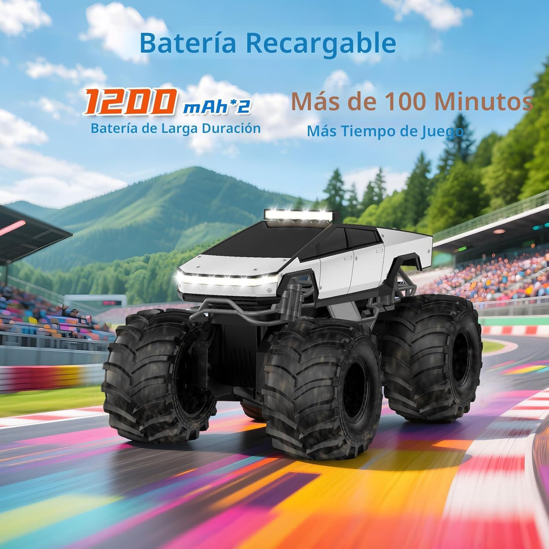 Auto de control remoto anfibio, camión monstruo 1:18, juguetes para...