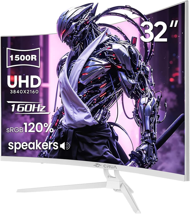 CRUA Monitor curvo para juegos 4K UHD 160Hz de 32 pulgadas, 1500R,...