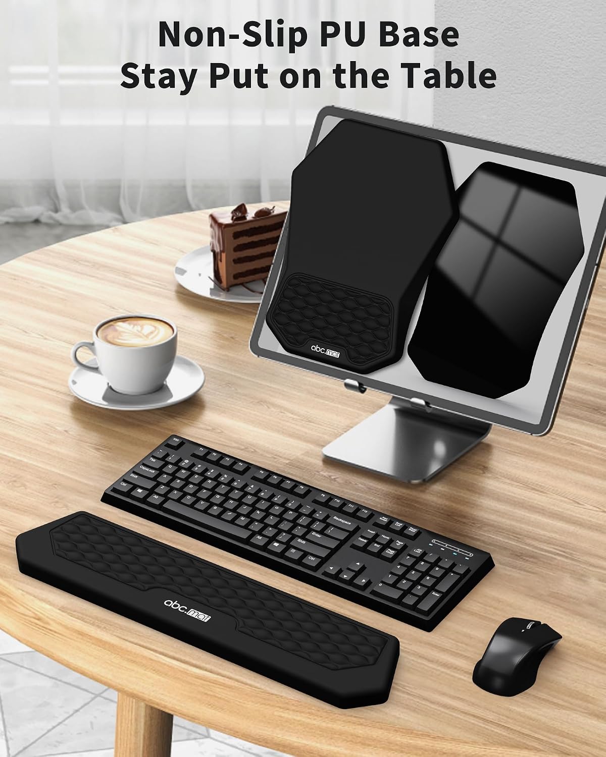 Juego de alfombrilla ergonómica para mouse con reposamuñecas y