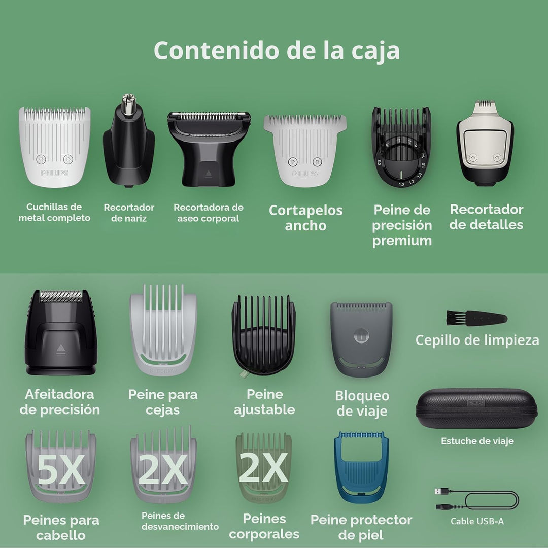 Norelco Philips All-in-One Serie 9000 Recortador de 23 Piezas - Afe...