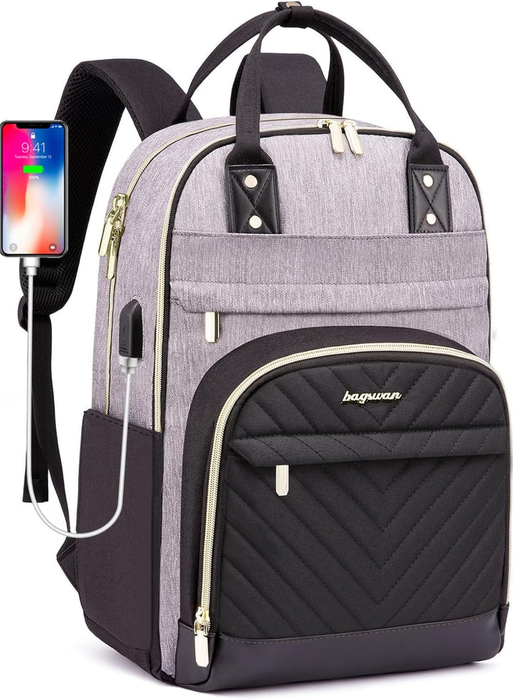 Mochila para laptop para mujer, bolsa de trabajo: mochilas universi...
