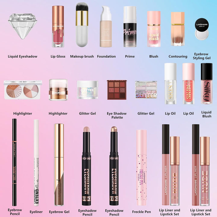 Kit de maquillaje para mujeres y adolescentes, juego completo de ma...