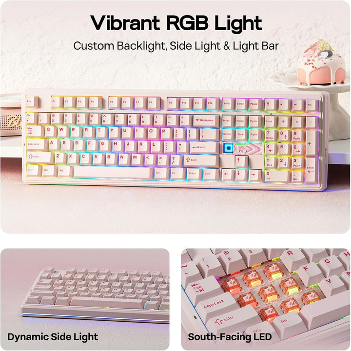 EPOMAKER X Aula F108 PRO V2 - Teclado inalámbrico para juegos con b...