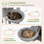 Globlazer Tall Cat Tower - Casa de árbol extragrande para gatos, S77D, gris