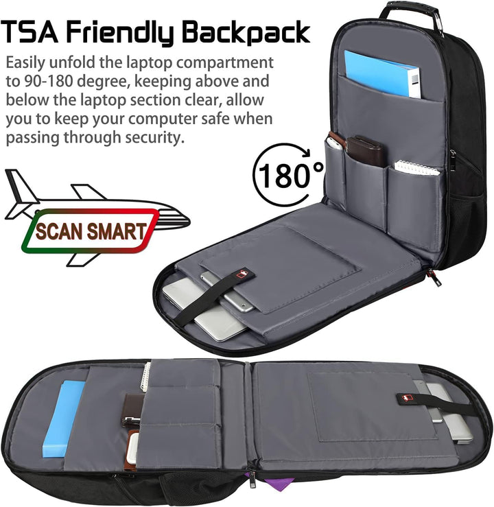 Mochila de viaje de 18.4 pulgadas para hombres y mujeres, 55-60L mo...