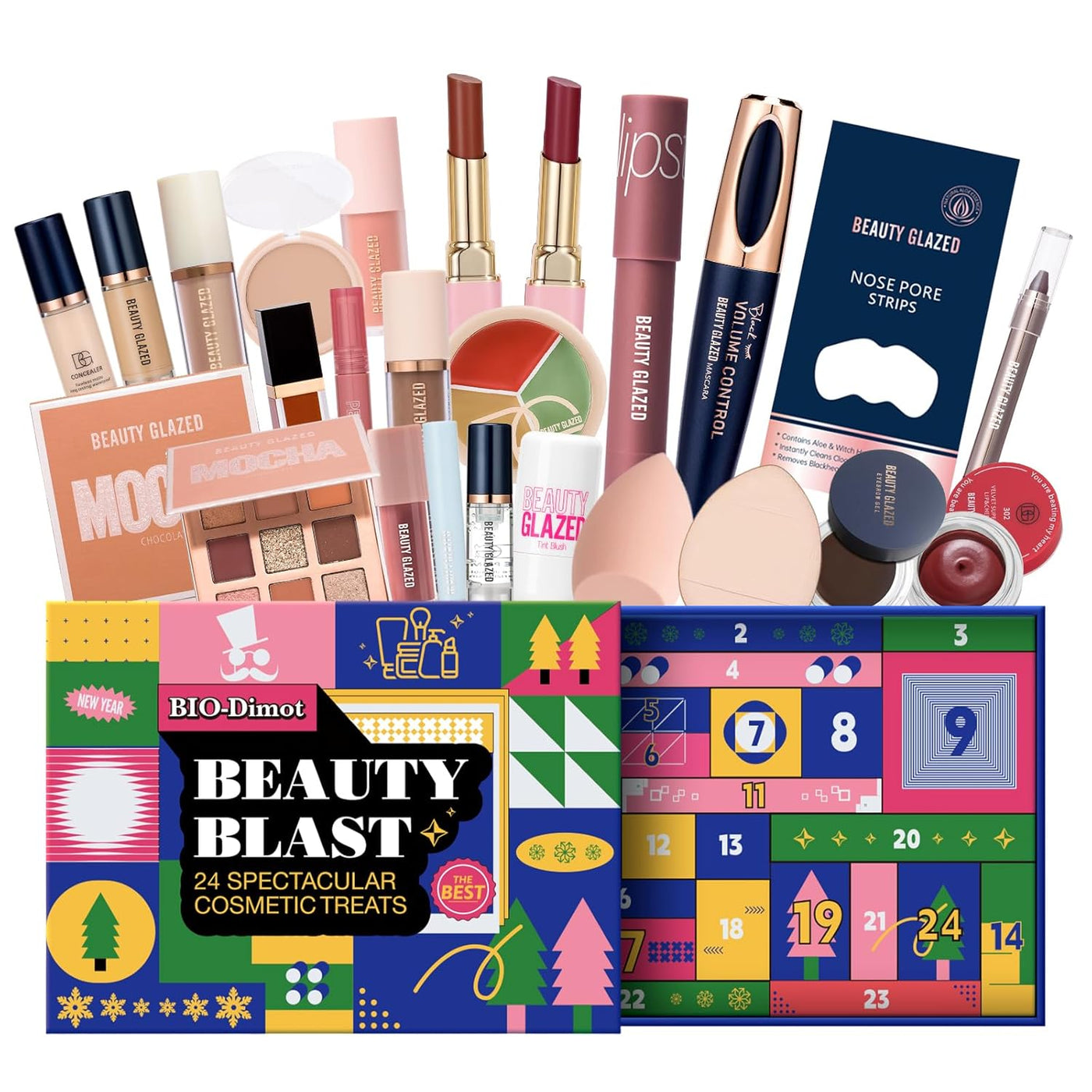 Kit completo de maquillaje para mujer, 24 piezas, todo en uno, jueg...