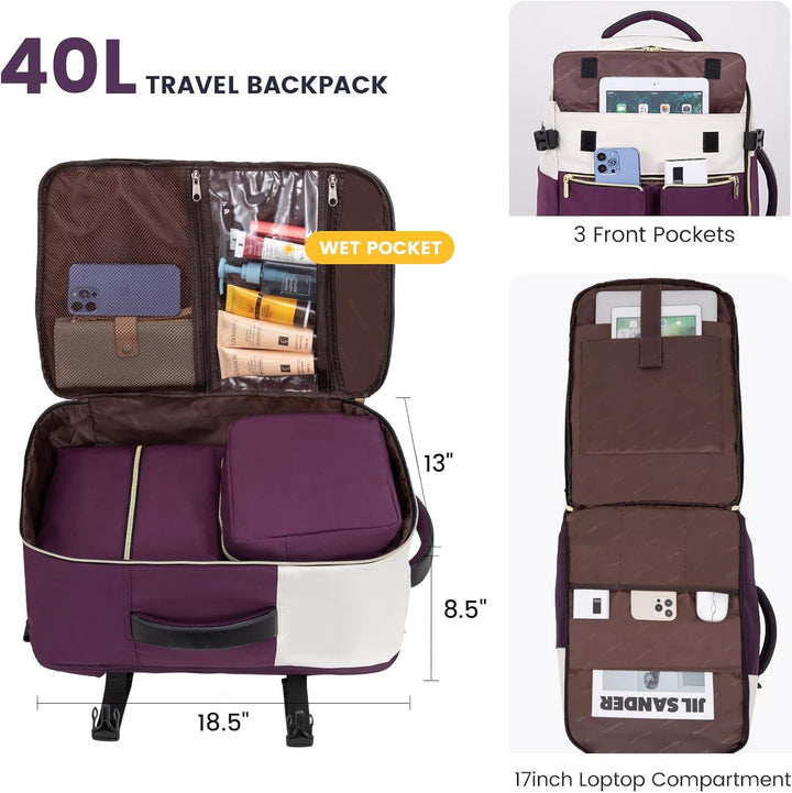 LOVEVOOK - Mochila de Mano, Mochila de Viaje de 40L para Mujeres co...
