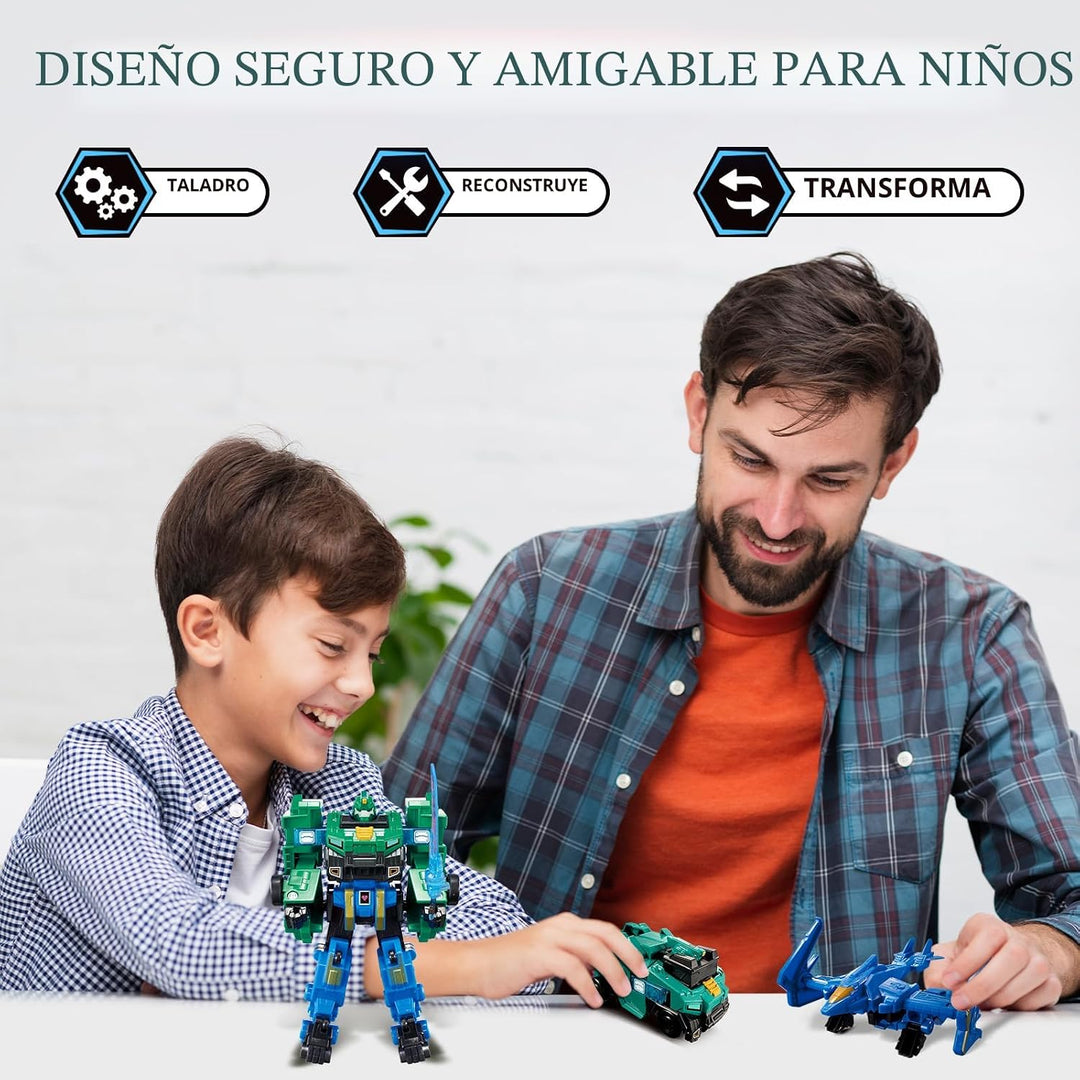 QUANTUM HEROES DINOSTER Juguetes Transformables, Robot Transformabl...