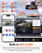 Vantrue Cámara de tablero N2X 2.7K frontal e interior, STARVIS 2 PlatePix