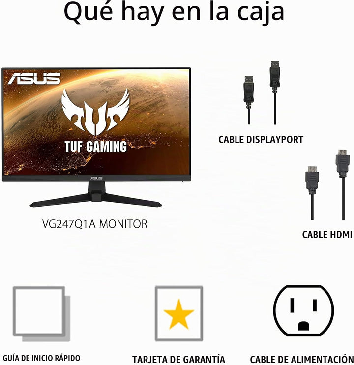 ASUS TUF Gaming Monitor 1080P de 24 pulgadas (VG247Q1A) - Full HD,...