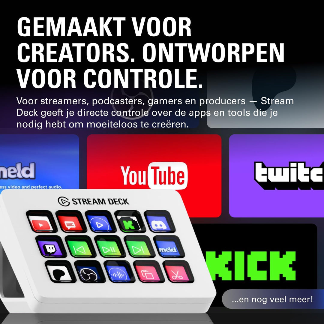 Elgato Stream Deck MK.2 Blanco \u2013 Controlador de estudio, 15 te...