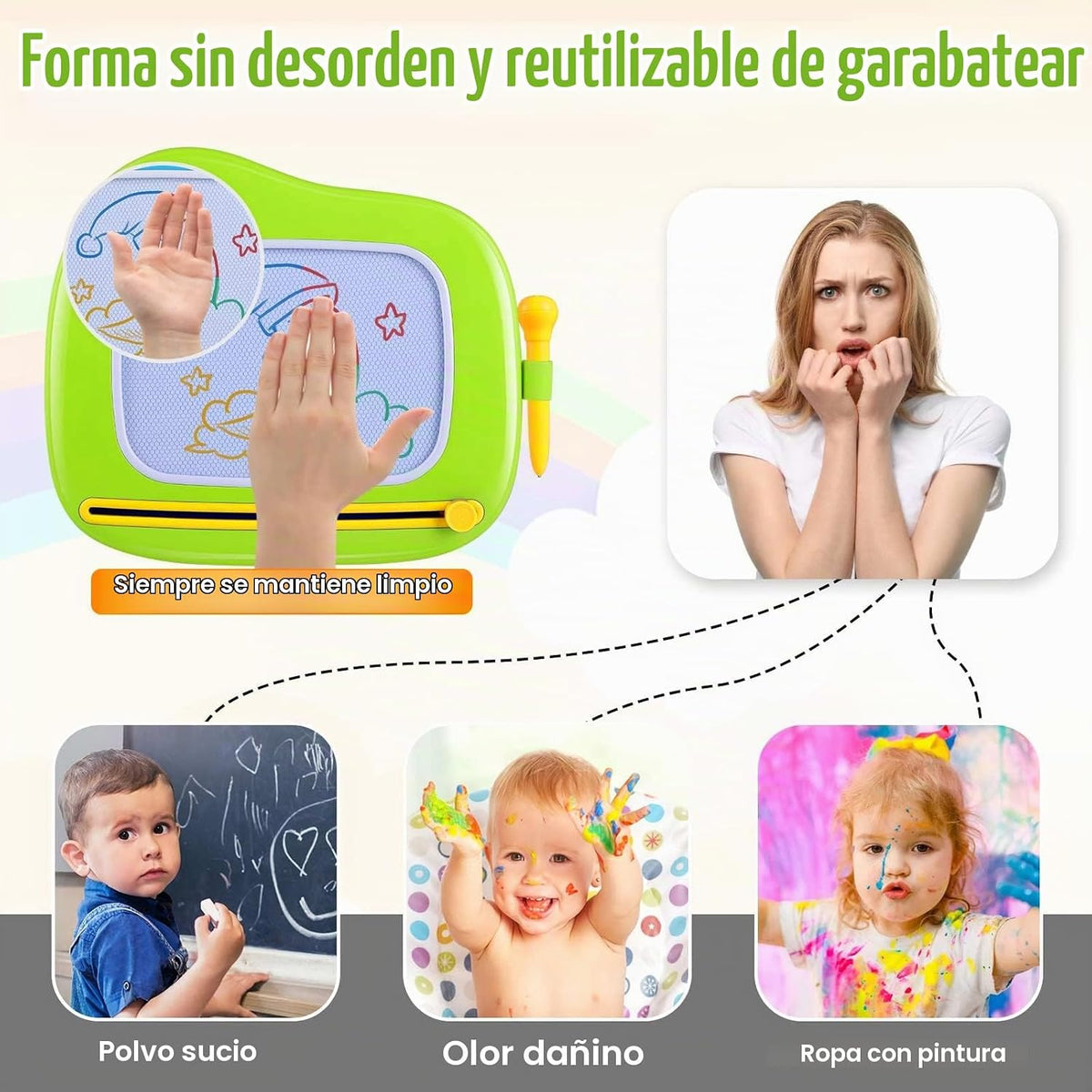 Juguetes para niños de 1 a 2 años, tablero magnético de dibujo y garabatos, juguetes educativos de aprendizaje para niños de 1, 2 y 3 años, regalos para niños y niñas para cumpleaños y