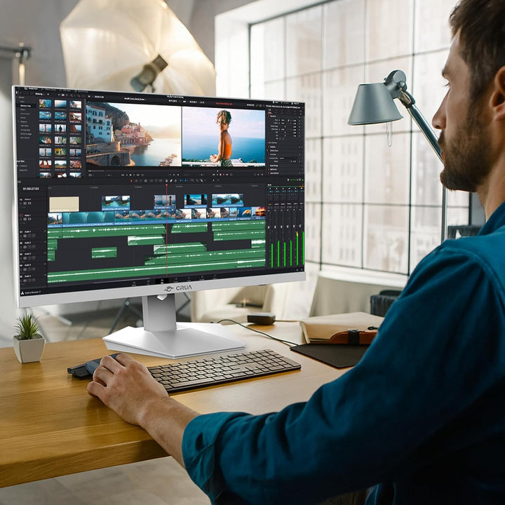 CRUA - Monitor de computadora IPS 4K UHD 60Hz de 27 pulgadas, tipo...