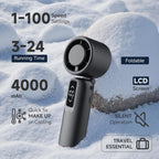 Guirngou Ventilador turbo portátil de mano, viento de 1 a 100 veloc...