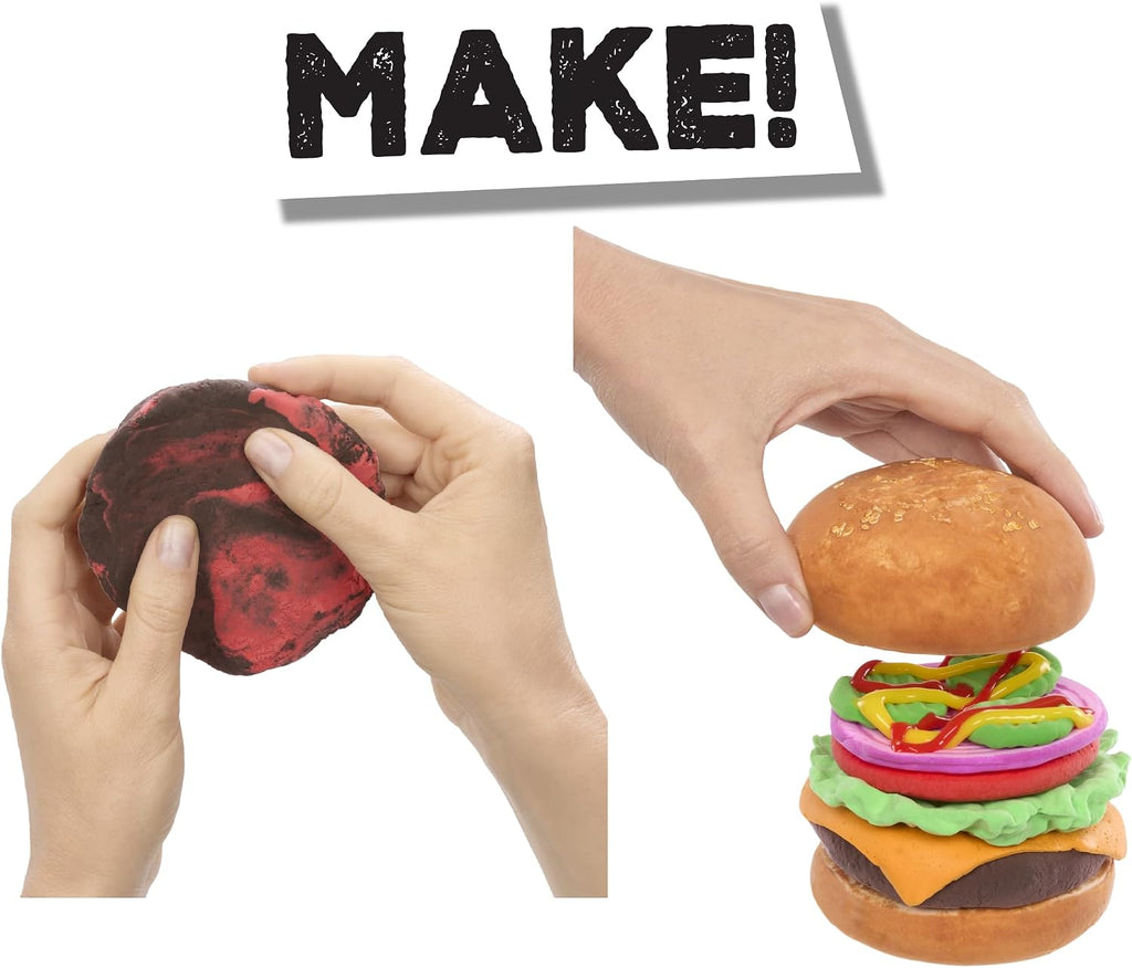 Slime Life Kit de slime DIY de hamburguesa con queso: desempaqueta ingredientes para hacer, aplastar y estirar tu slime de alimentos, a partir de 8 años