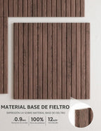 Paquete de 6 tablones de anuncios de fieltro, listones de nogal
