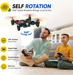 Holy Stone HS190 Mini Nano RC Dron Plegable para Niños, Portátil, Quadcopter de Bolsillo con Retención de Altitud, Volteos 3D y Modo Sin Cabeza, Fácil de Volar para Principiantes