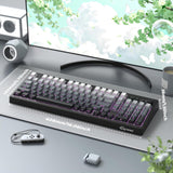 FREEWOLF K100 Teclado inalámbrico silencioso cremoso para juegos de...