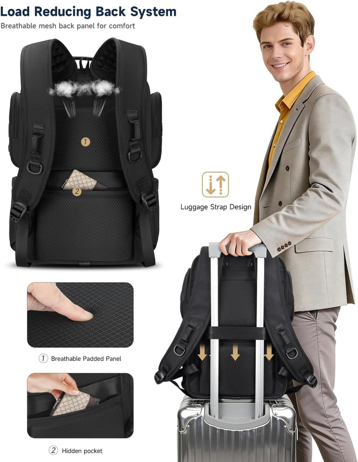 RoyalAnt Mochila de trabajo para hombres, mochila para laptop de 17...
