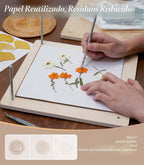 Kit de prensa de flores Wakhow – 27.9 cm x 27.9 cm Prensa de flores grande de madera para adultos y adolescentes | Elaboración de ramos de flores DIY y arte con flores secas | Regalo ideal para