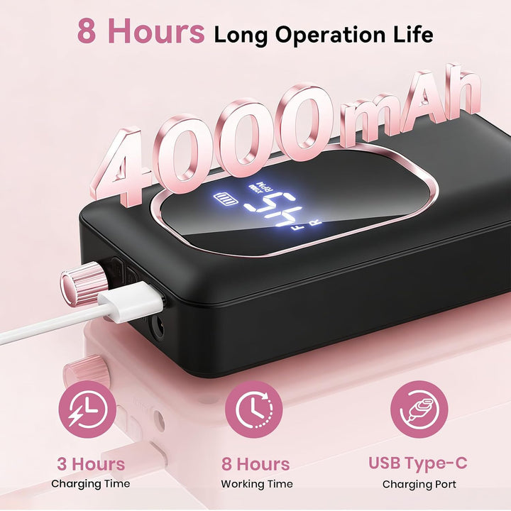 Taladro de uñas eléctrico profesional de 45000 RPM, lima de uñas po...