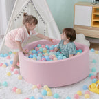 Piscina de Bolas de Espuma, 35.4" x 11.8" Piscina de Bolas para Niños Pequeños - Rosa