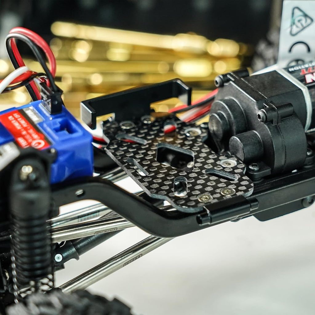 INJORA LCG Kit de chasis de fibra de carbono con bandeja de batería para TRX4M