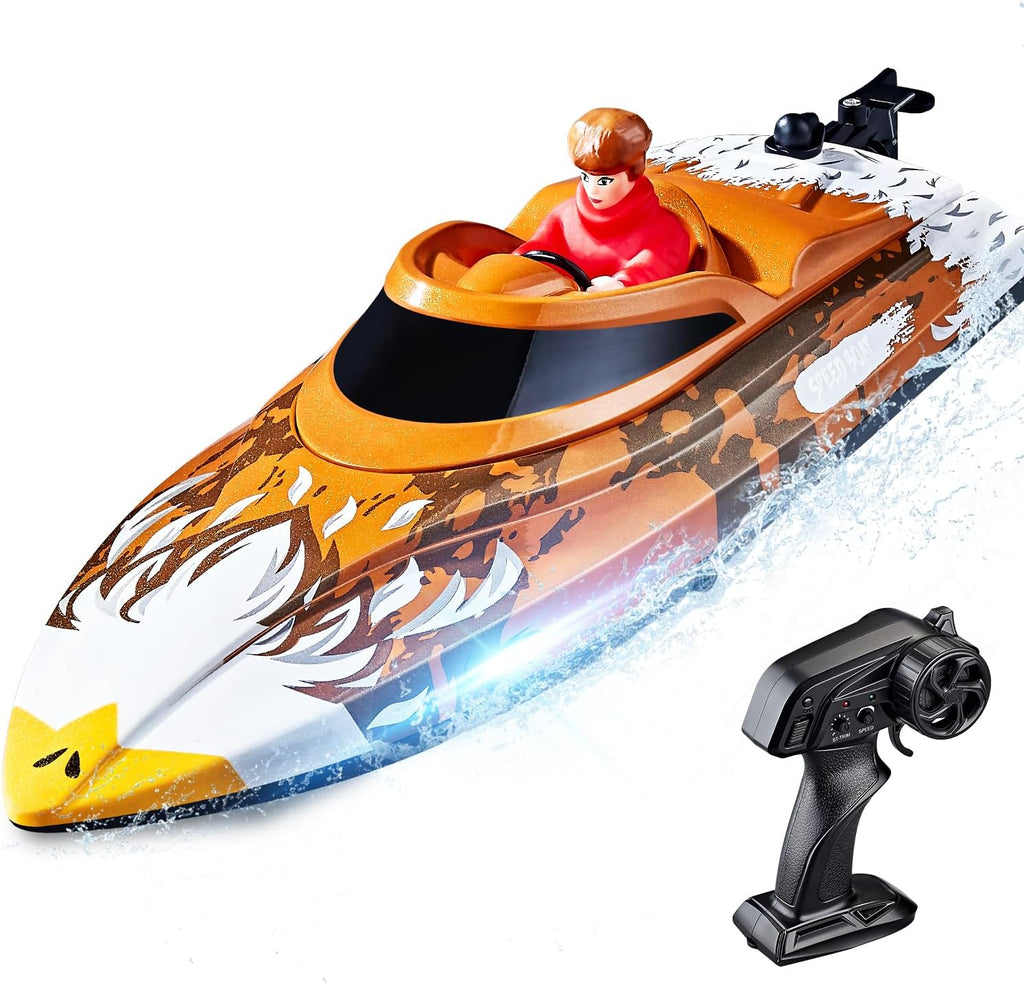BEZGAR HJ822 12 pulgadas 25 KPH Velocidad RC Barco rápido para niños y adultos