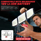 Luz de trabajo LED compatible con batería Milwaukee 18V, 150W 15000LM