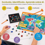 CubicFun Kit de excavación de piedras preciosas del mapa del mundo para