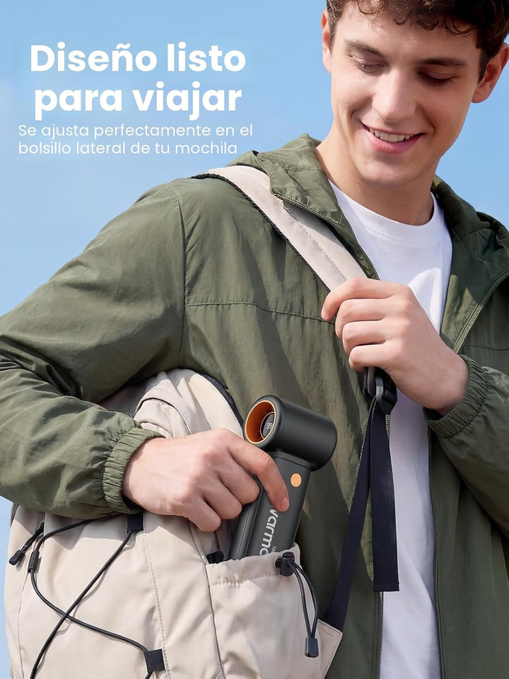 Warmco Ventilador de mano portátil Turbo de 10000mAh | Tiempo de ej...