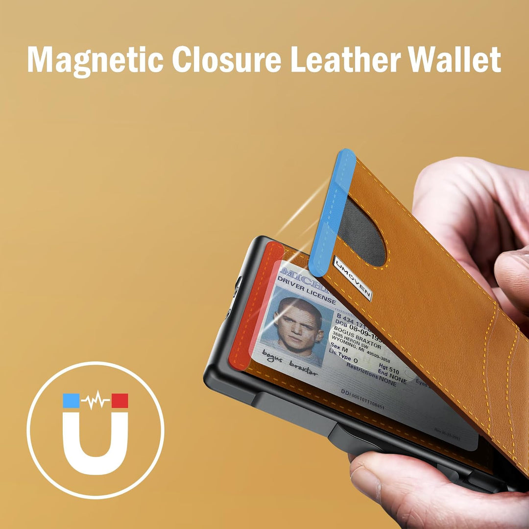 umoven Billetera para hombre \u2013 con clip para dinero, ranuras d...