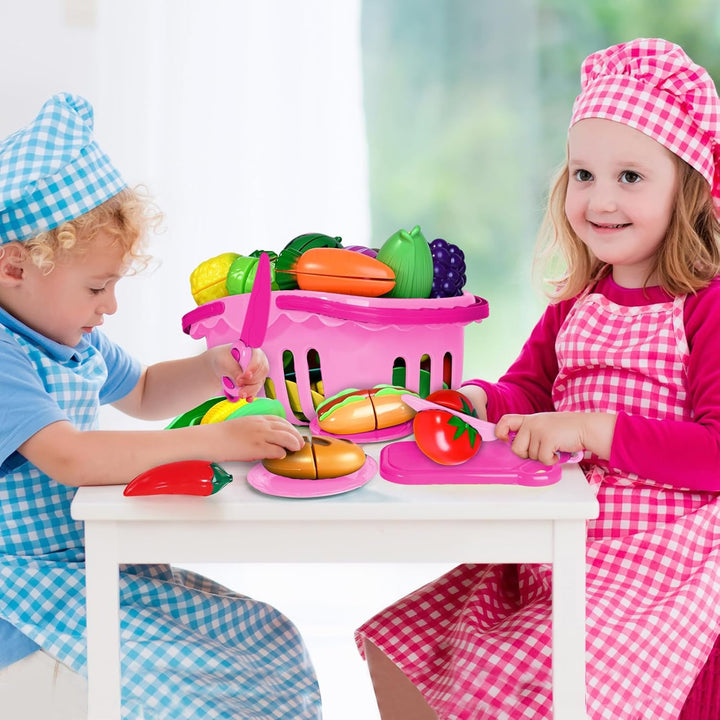 Shemira 100 piezas de juguete de cocina de corte para niños, juguet...