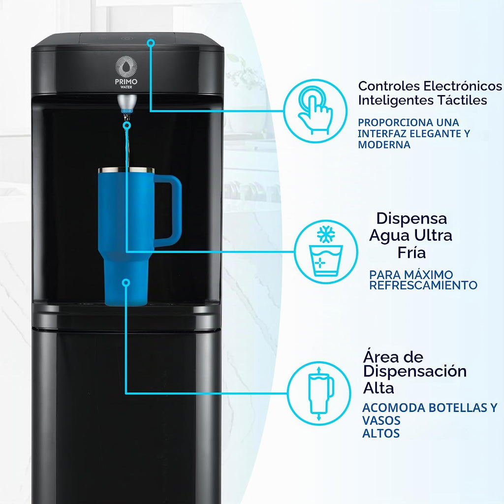 Primo Dispensador de agua de 2 temperaturas Pro de carga inferior con ultra
