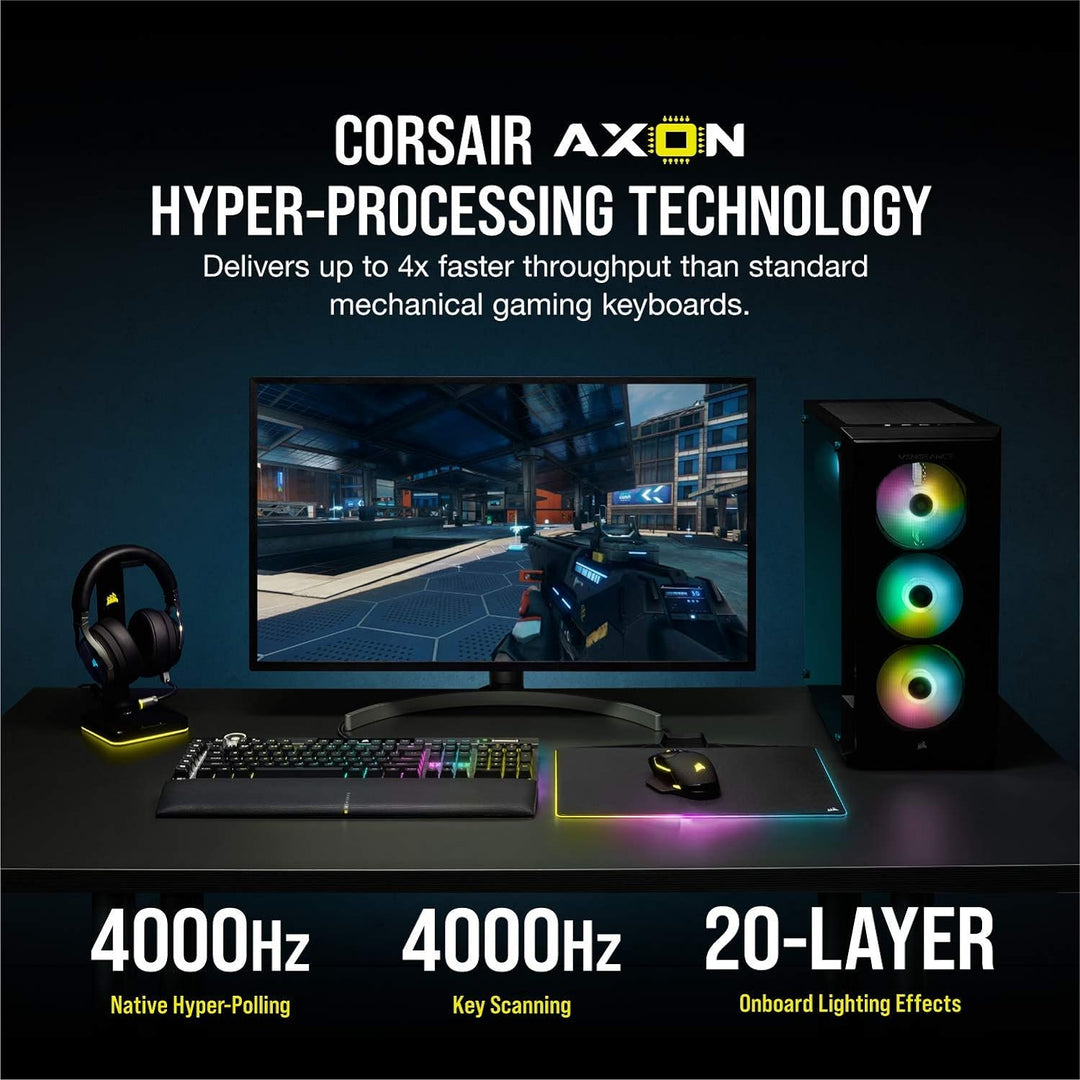Corsair Teclado para juegos con cable óptico mecánico K100 RGB - Di...