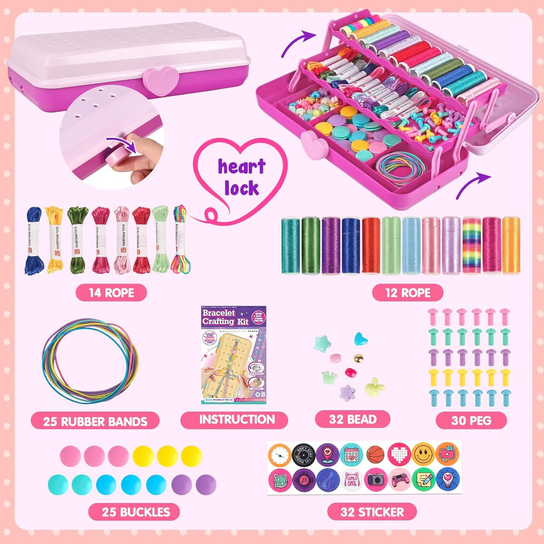 Kit para hacer pulseras de la amistad con caja de almacenamiento, p...