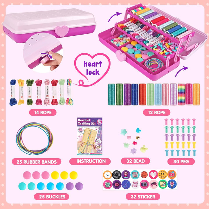 Kit para hacer pulseras de la amistad con caja de almacenamiento, p...