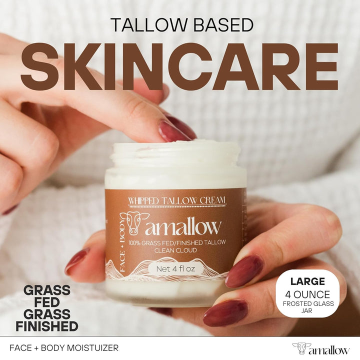 Amallow Sebo de res 100% alimentado con pasto para el cuidado de la...