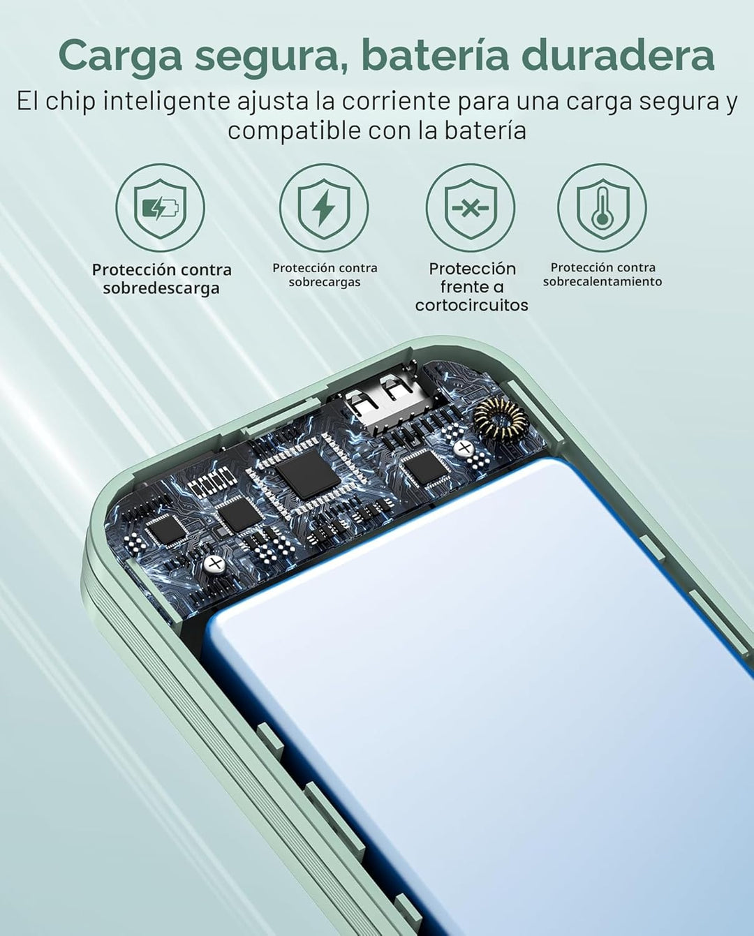 Banco de energía portátil, cargador de teléfono PD20W de 10000 mAh...