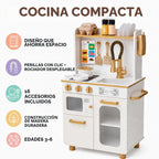 Teamson Kids Little Chef Memphis Cocina de Juguete, Blanco/Dorado