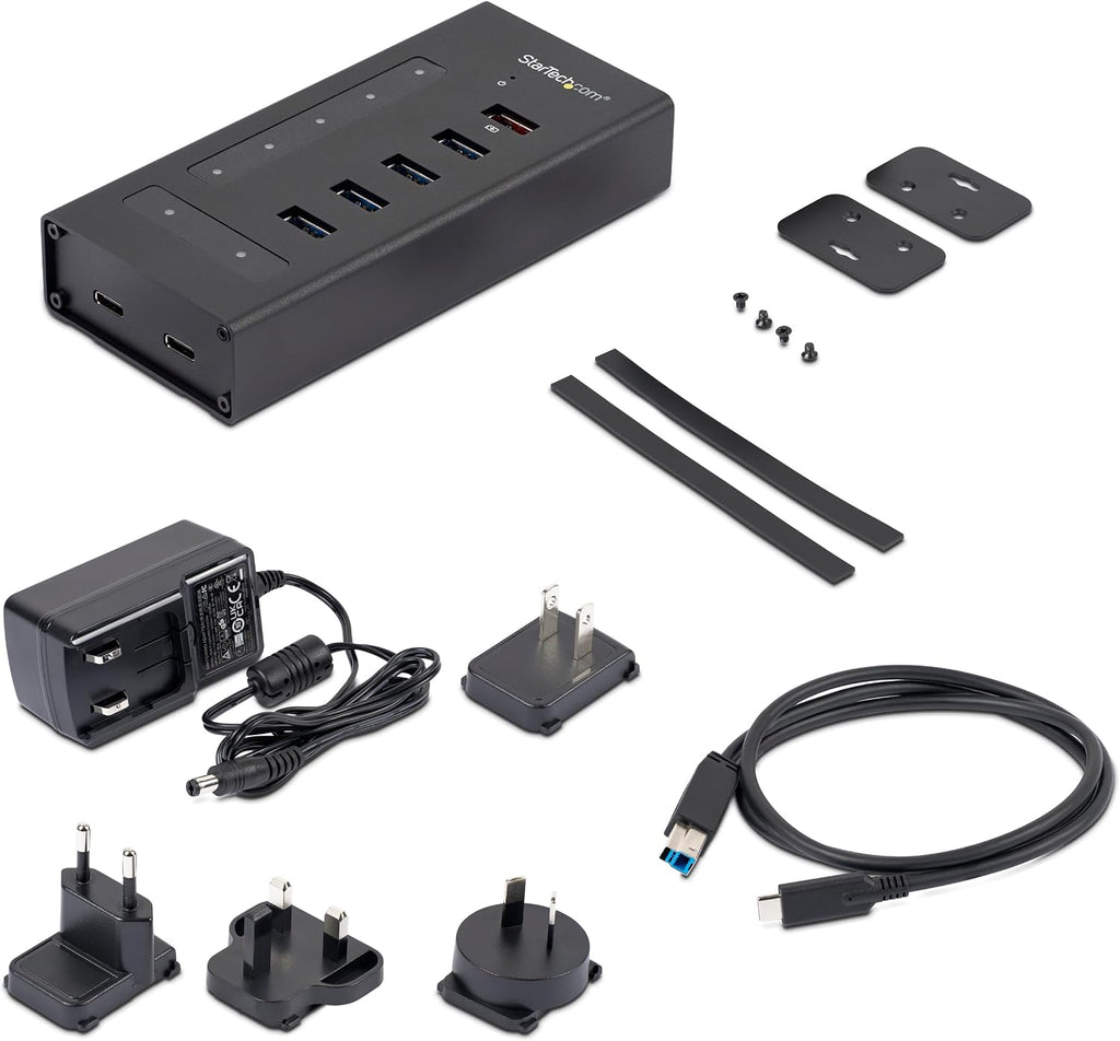 StarTech.com Hub USB C de 7 puertos - USB tipo C a 2x USB-C/5x USB-A - USB