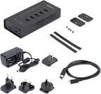 StarTech.com Hub USB C de 7 puertos - USB tipo C a 2x USB-C/5x USB-A - USB
