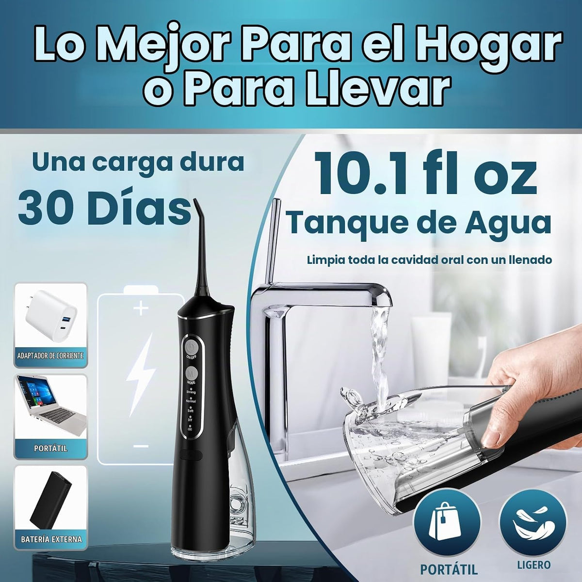 OasiSmile L8 Water Dental Flosser, fuerza de bricolaje para aparatos